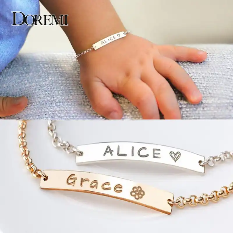 baby girl personalised bracelet