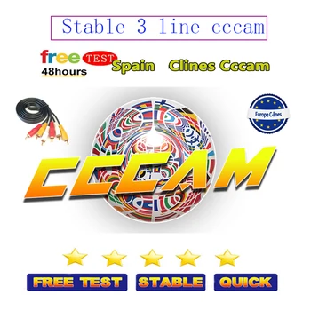 

NEWEST 2 Year Europe Spain portugal most stable cccams for Satellite TV Receiver lines WIFI FULL HD DVB-S2 Europe 3/4lines ccams