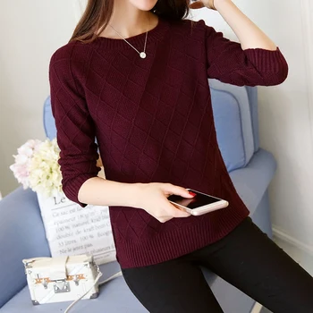 

Sweater Female Pullovers Autumn of 2019 New Sweater Women's Long Sleeved Pullover Female Loose Knit Short Shirt Knit Clothes