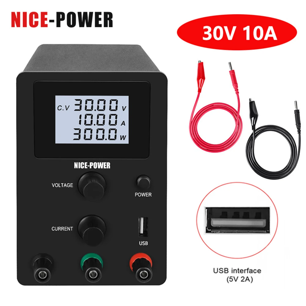 Professional 4Digits Switching Lab DC Power Supply Laboratory 30V 10A 60V 5A 120V 3A Regulator 0.001A 0.01V 0.001W DC Power