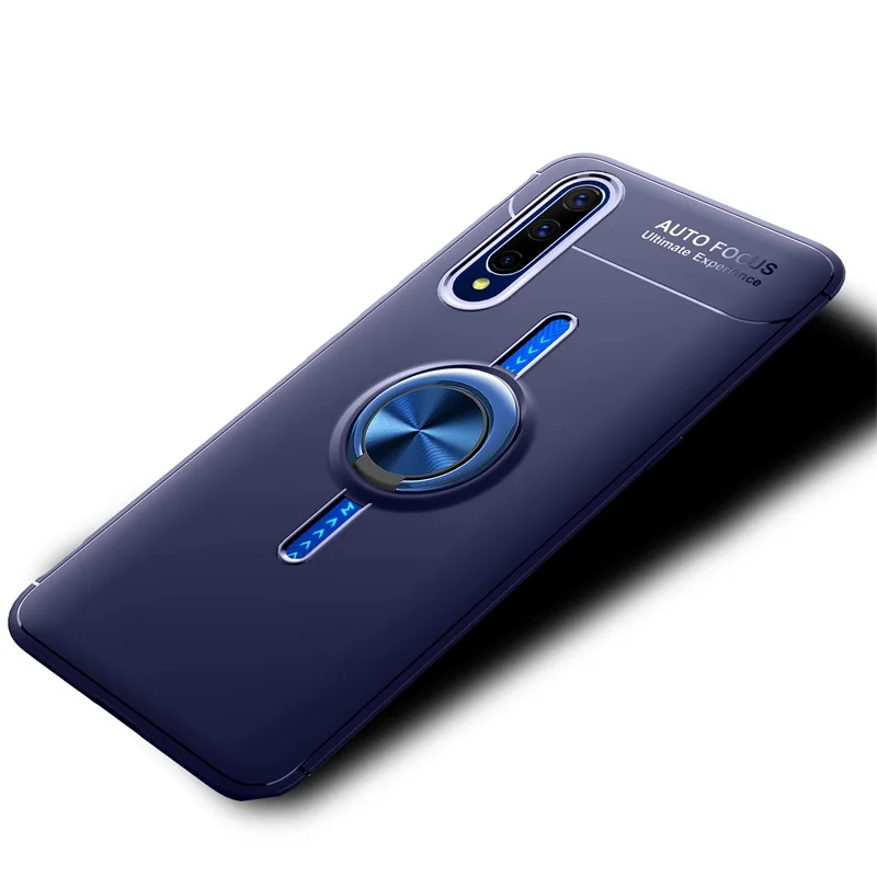 Vivo iQOO Pro 5G чехол для телефона Автомобильный Кронштейн кольцо держатель Броня задняя крышка для vivo iqoo pro мягкое силиконовое покрытие защитный корпус - Цвет: Синий