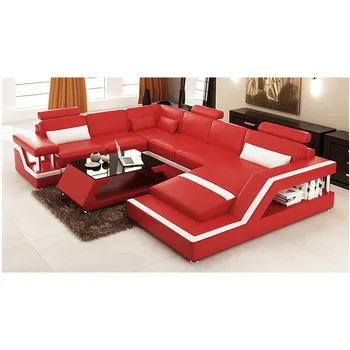 

high quality red sofa set living room furniture