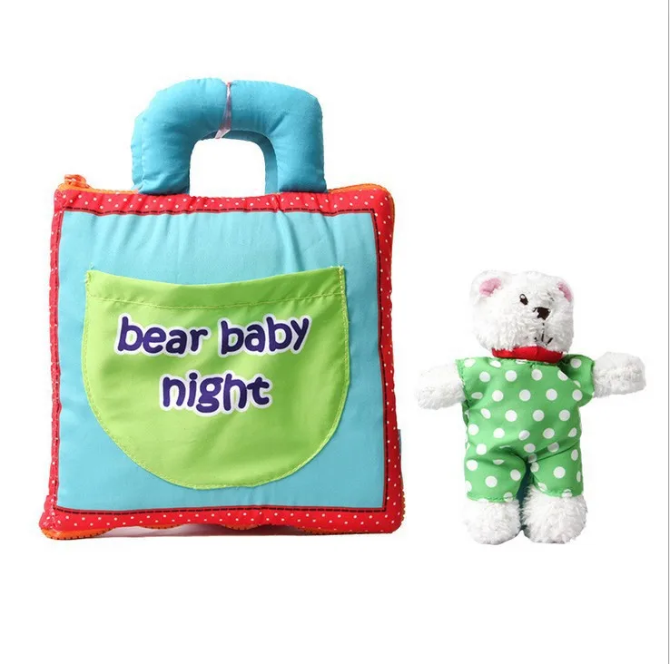 

Bear Stereo Cloth Book Infant Baby Bedtime Parent And Child Interactive Storybook ENLIGHTEN PRE-SCHOOL Education Cloth Book Toy