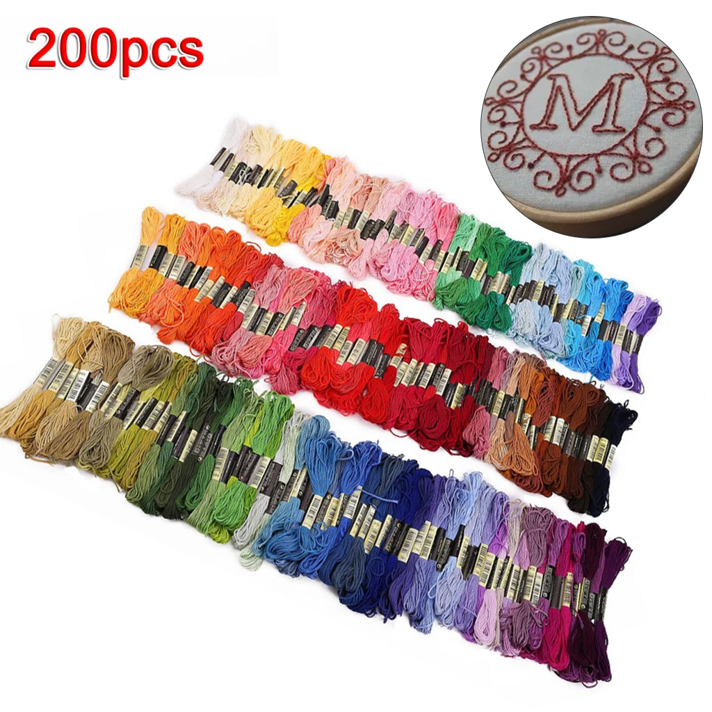 200/150 косынки из разноцветной пряжи для вышивки крестом нитки нить рукоделия