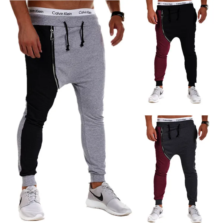

Hot Selling Men's Special Offer-Style Mixed Colors Zipper Design Slim Fit Athletic Pants Casual Trousers