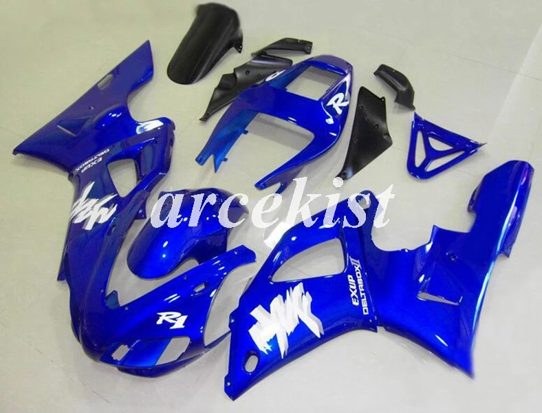 4 подарки ABS полный обтекатель комплект подходит для YAMAHA YZF-R1 R1 1998 1999 98 99 кузов набор синий - Цвет: blue glossy