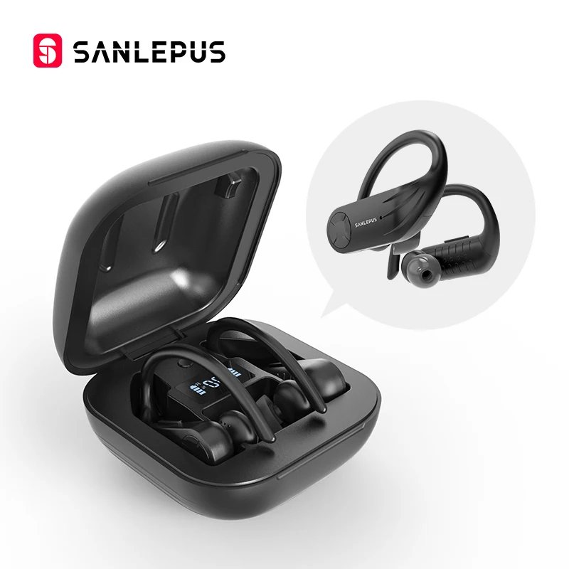 Беспроводные наушники SANLEPUS Bluetooth 5 0 TWS со светодиодным дисплеем гарнитура с