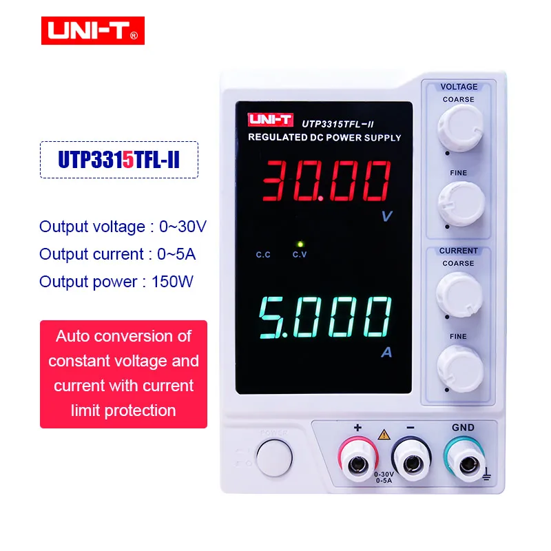 Источник питания постоянного тока UTP3313TFL-II/3315TFL-II 30V3A 30V5A одноканальный линейный стабилизированный источник питания постоянного тока с двойным дисплеем - Цвет: UTP3315TFL-II