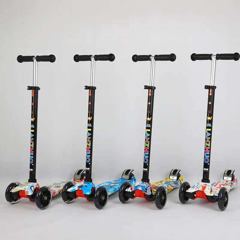 

Creative New Style Three-Wheeled Children’s Skateboard Children Scooter Aluminium Alloy Cross Border