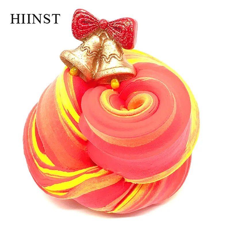 HIINST, рождественские игрушки, слизи, грязь, мультяшный снеговик, лось, Санта-Клаус, колокольчик, игрушка, Колокольчик для снятия стресса, слайм для взрослых, игрушки для снятия стресса - Цвет: D