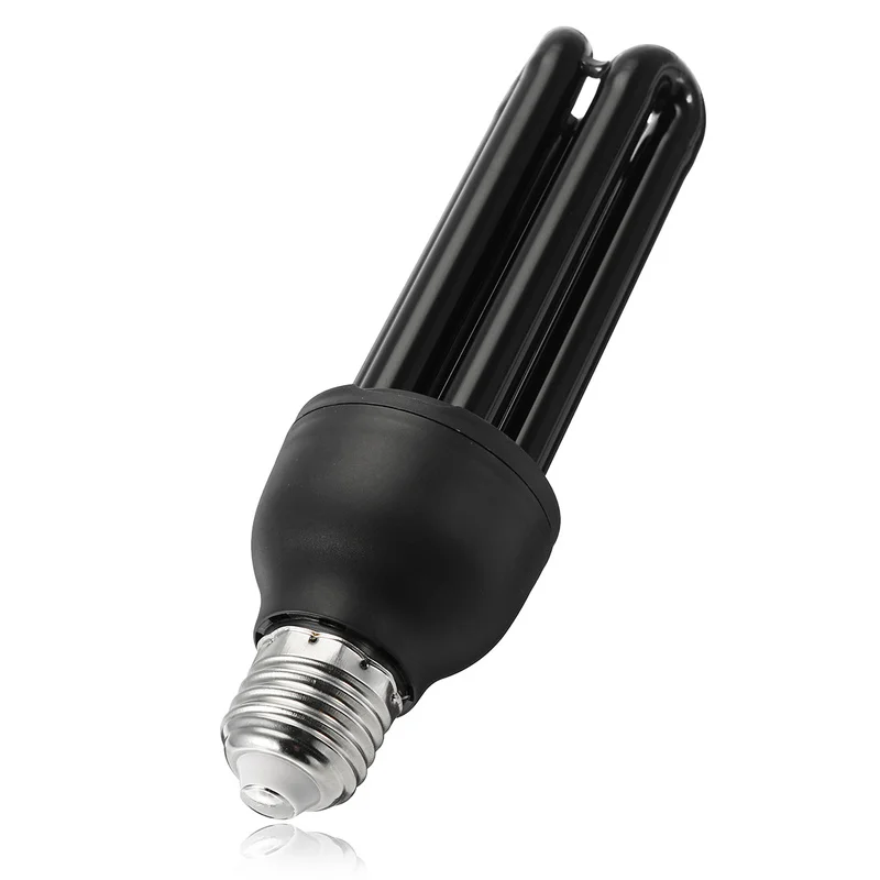 40W UV Light Bulb UV Ultraviolet Fluorescent AC 110V/220V Light Bulb Spiral Enegy Saving Black Violet Lamps Lighting Black