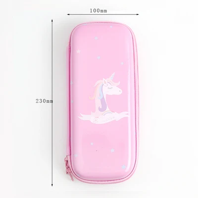 Unicorn-small Kawaii школьный пенал EVA пенал большой футляр для хранения ручки для девочек и мальчиков Милая коробка с канцелярскими принадлежностями комплект коробка художественные принадлежности - Цвет: Unicorn-small