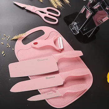 

7pcs/set Wheat Straw Cooking Tools 304 Stainless Steel Baby Food Supplement Tool Kitchen Gadgets