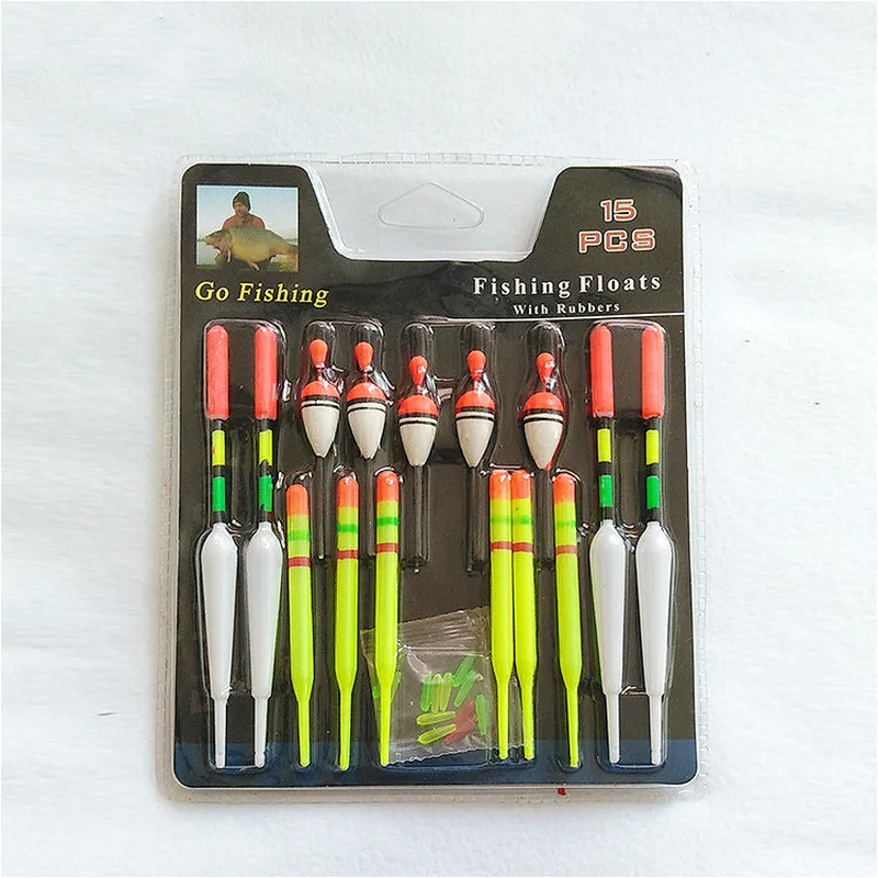 15pcs Assorted Sizes Lot Fishing Lure Floats Bobbers Slip Drift Tube Accessories Sport Float | Дом и сад