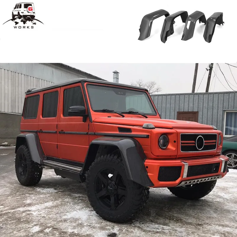 W463 4x4 крыло сигнальные огни подходят для g класс W463 G63 2013- до 4x4 крыло арки из углеродного волокна материал широкое крыло