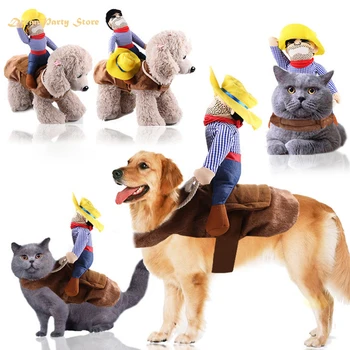 

Dog clothes cat pet supplies pet riding equipment dress Halloween funny small medium dog leotard coat clothes role play
