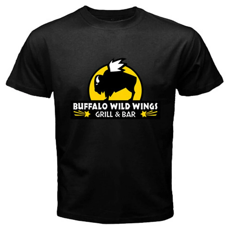 Buffalo Wild Wings логотип Гриль и бар Мужская черная футболка Размер New новый летний