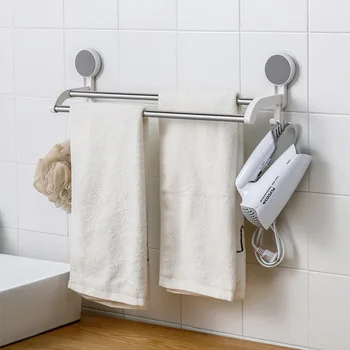 

Stainless Steel Wall-Mounted Towel Holder Cabinet Double Towel Bathroom Hanging Rack Storage Door Hanger Kitchen Towel Hanger