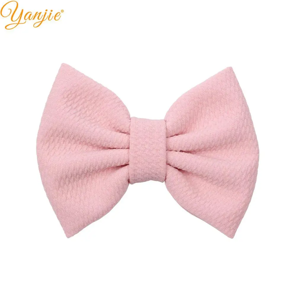 lt pink 10 шт./лот, 5 дюймов, заколка с бантиком, твердая Вафельная Ткань, заколки для волос для женщин, сделай сам, аксессуары для волос для девочек, повязка на голову, аксессуары для женщин - Цвет: lt pink