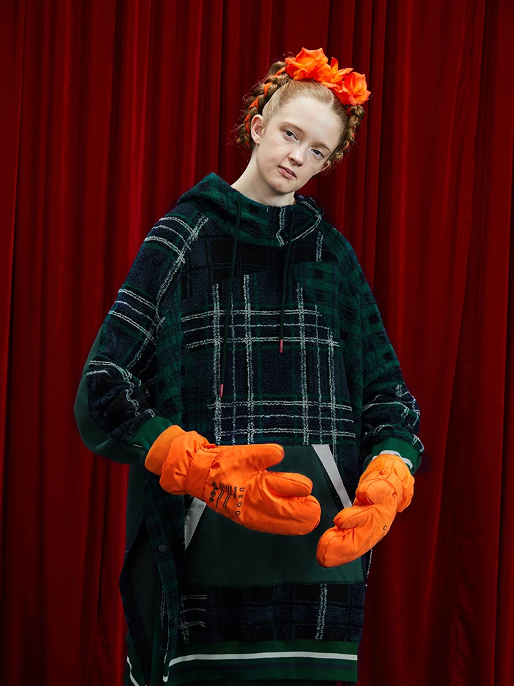 Women Fluffy Hooded Sweatshirt Warm Velvet Blend