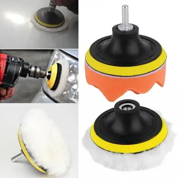 

5pcs High Polishing Buffer Pad Set Kit +drill Adapter For Car Polish Tool