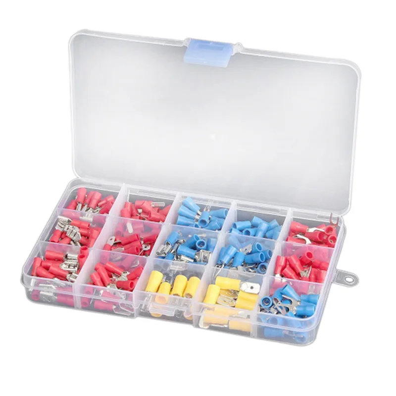 

280Pcs Wire Terminal Assortment Insulated Electrical Connector Spade Wire Crimp Terminals Cable Teriminals Kit With Box