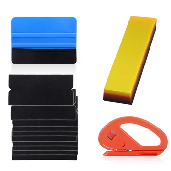 

EHDIS Auto Sticker Wrap Car Tools Kit Carbon Foil Film Felt Squeegee Scraper Vinyl Car Wrapping Cutter Knife Window Tints Tool