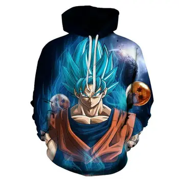 

Unisex Hoodies Dragon Ball Pullover Oversize 3XL 4XL 5XL Overcoat Tops Adult 3D Digital-printing Loose Cosplay Costume For Adult