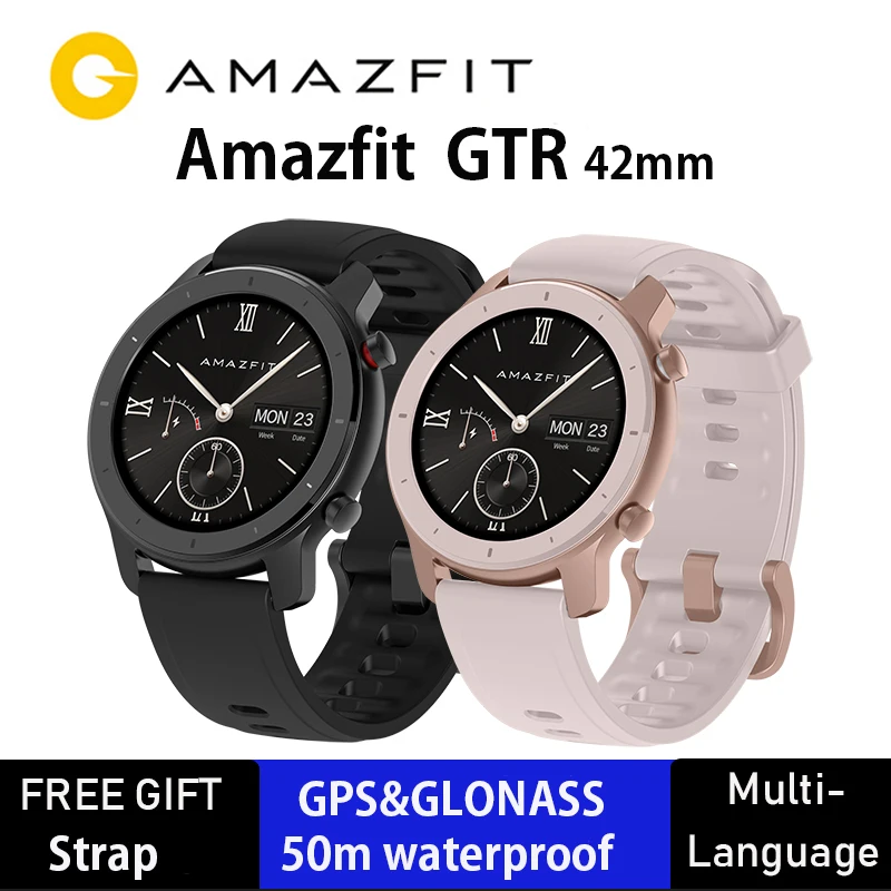 Глобальная версия Huami Amazfit GTR 42 мм Смарт-часы 5ATM умные часы 12 дней батарея gps управление музыкой для Xiaomi Android IOS