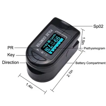 

Display OLED Fingertip Blood Pulse Oximeter Medical Heart Rate Monitor Fingertip portable Pulse Oximeter