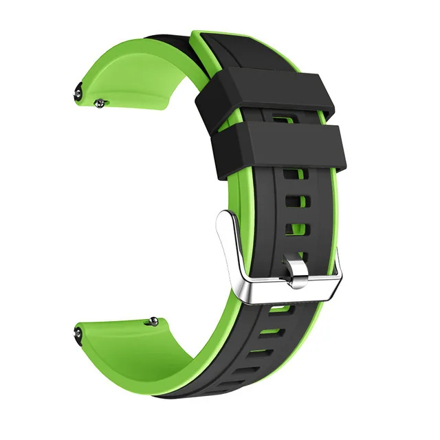 UEBN 22 мм силиконовый ремешок для HUAWEI WATCH GT 2 46 мм/GT Active 46 мм HONOR Magic Band браслет GT2 Smartwatch ремешок для часов - Цвет ремешка: Black Green