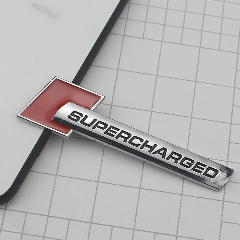 [ ] 30 шт. автомобильный Стайлинг Auminum сплав SUPERCHARGED эмблема задний багажник значок боковые логотипы автомобиля наклейки на тело