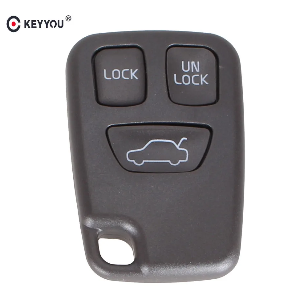 

KEYYOU 3 Buttons Remote FOB Car Key Shell For VOLVO S70 V70 C70 S40 V40 98-05 Auto Key Fob Case Replacement