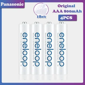 

4pcs Original Panasonic 1.2V 800mAh AAA Rechargeable Battery for remote control toys Ni-MH Pre-charged Battery cycle 2100 times