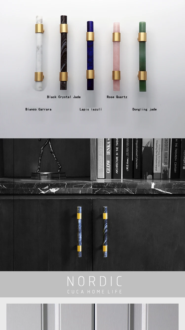 Pedra natural + botões de bronze europeu