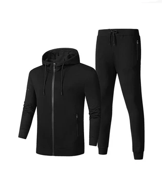 

Free ShippingMen Autumn Running Set Long Sleeve Stand Collar Sweatshirt Sports Set Gym Clothes Men Sport Suit Training Suit