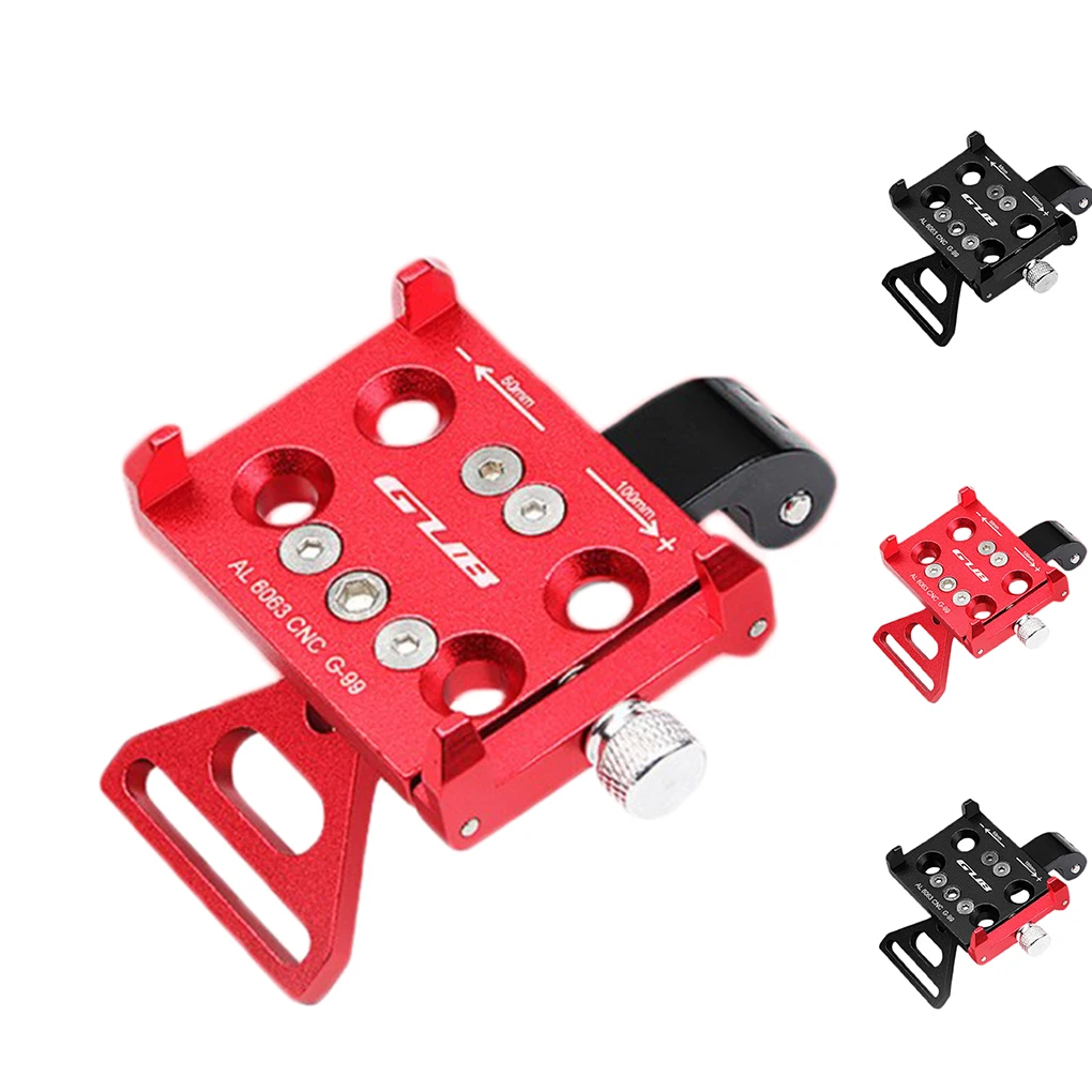 Alloy Anodized Bicycle Stem Install Mobile Phone Mount Sports Camera Holder Headlight Torch Bracket 50-100mm Adjust