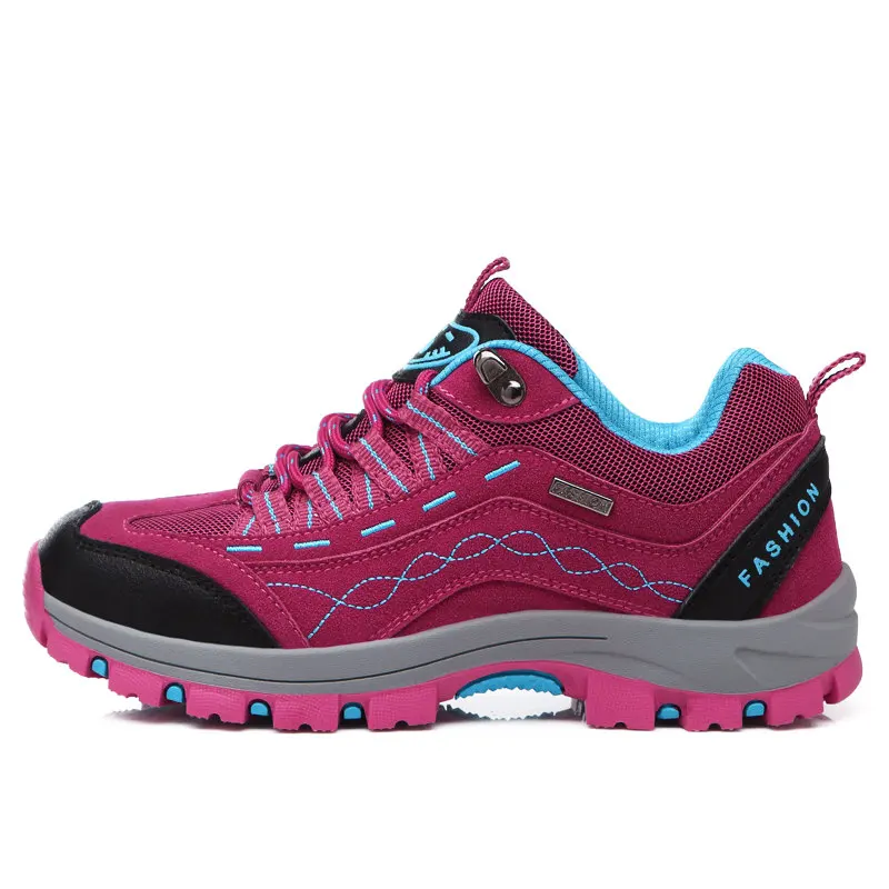Humtto/Большие Размеры 35-45; походная обувь для мужчин и женщин; нескользящая обувь для пешего туризма; Мужская и женская нескользящая обувь для альпинизма; унисекс - Цвет: red