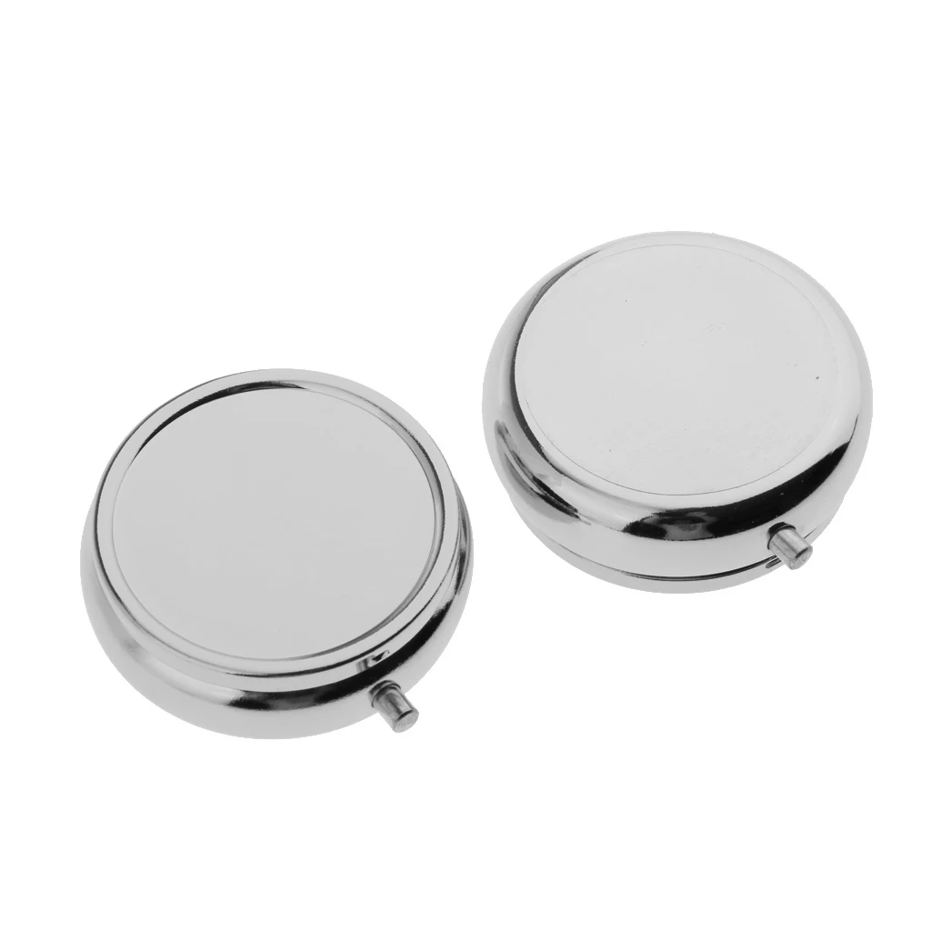 Pocket Size Round Travel Mini Capsule Vitamin Pill Organizer Medicine Tablet Box Case Holder Container