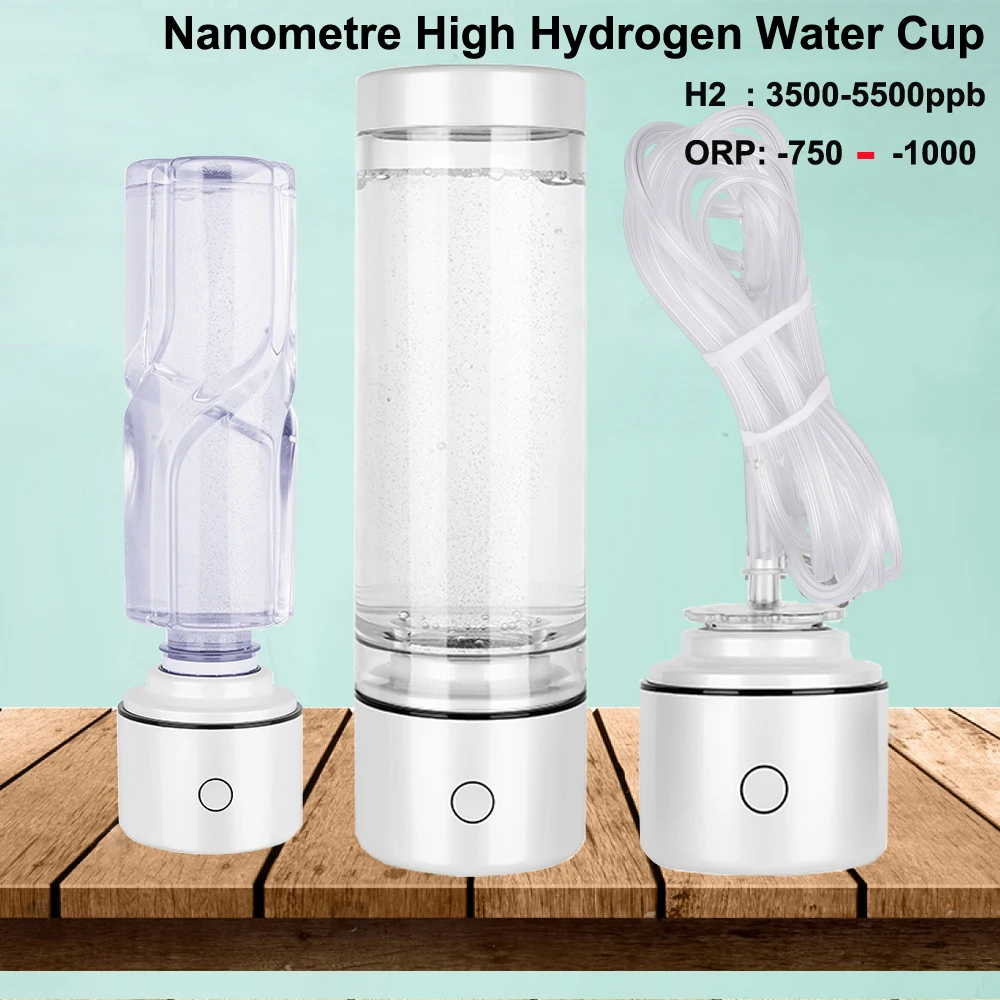 

SPE/PEM Nanometer Hydrogen Rich Generator Water Ionizer Bottle 5500PPB Portable Multifunction H2 Generator IHOOOH Manufacturer