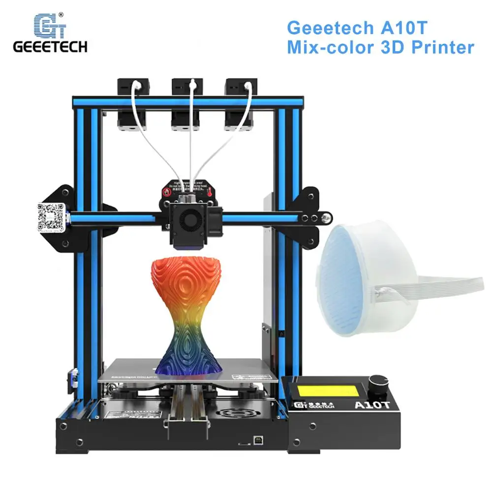 Настольный 3D принтер Geeetech A10T быстрая сборка поддержка многоцветной печати с