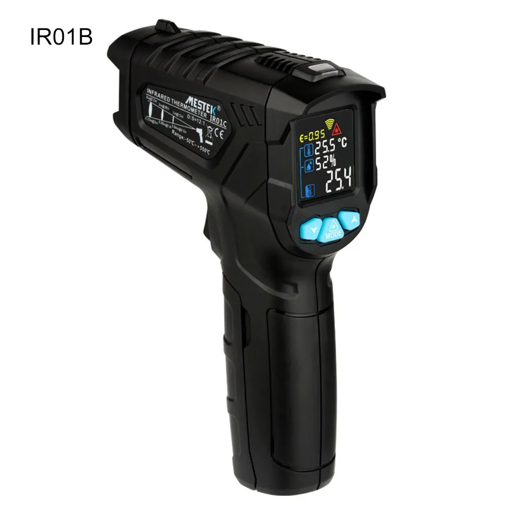 Mestek IR01C цифровой термометр измеритель влажности инфракрасный термометр гигрометр Измеритель температуры пирометр(без батареи - Цвет: Ir01B