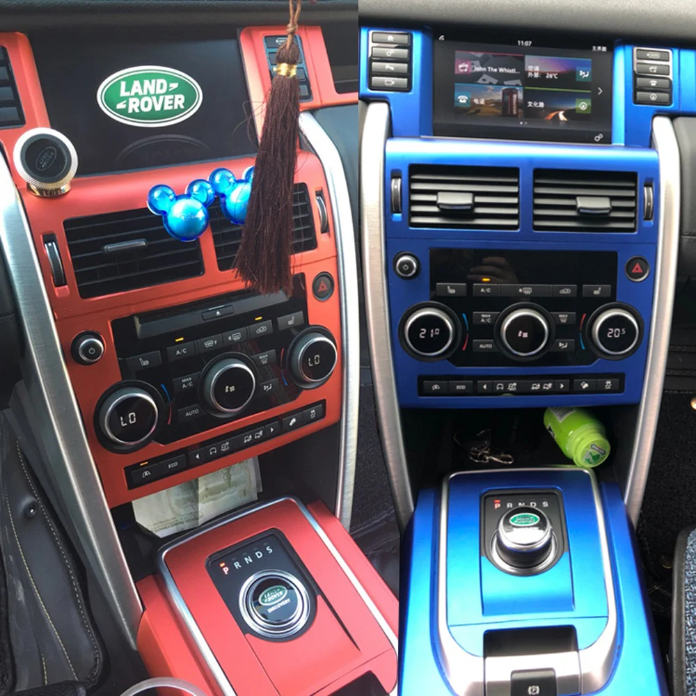 

For Land Rover Discovery Sport Interior Central Control Panel Door Handle Carbon Fiber Stickers Decals Car styling Cutted Vinyl