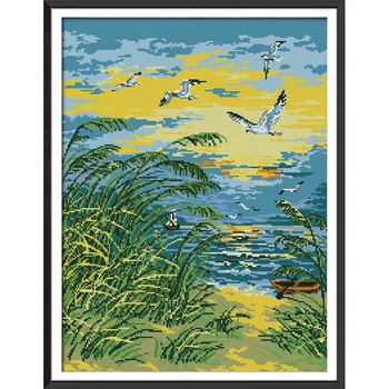 

Everlasting love The seaside alpenglow Chinese 5d diamond painting full square christmas decorations for home wedding halloween