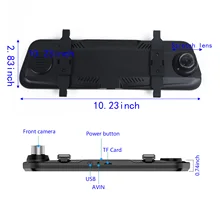 ^#Cheap 10 inch Touch Screen Car DVR Rear View Mirror Dash Cam Full HD 1080P Dual Lens Wide field of vision, easy to use ^#Cheap 10 inch Touch Screen Car DVR Rear View Mirror Dash Cam Full HD 1080P Dual Lens Wide field of vision, easy to use