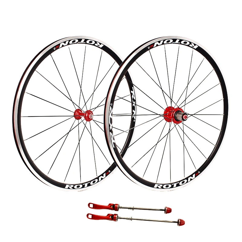 RXR Road Bike Wheelset X6 700C Bearing Wheels 7-11 Speed V Brake Clincher Front Rear Aluminum alloy Wheelsets