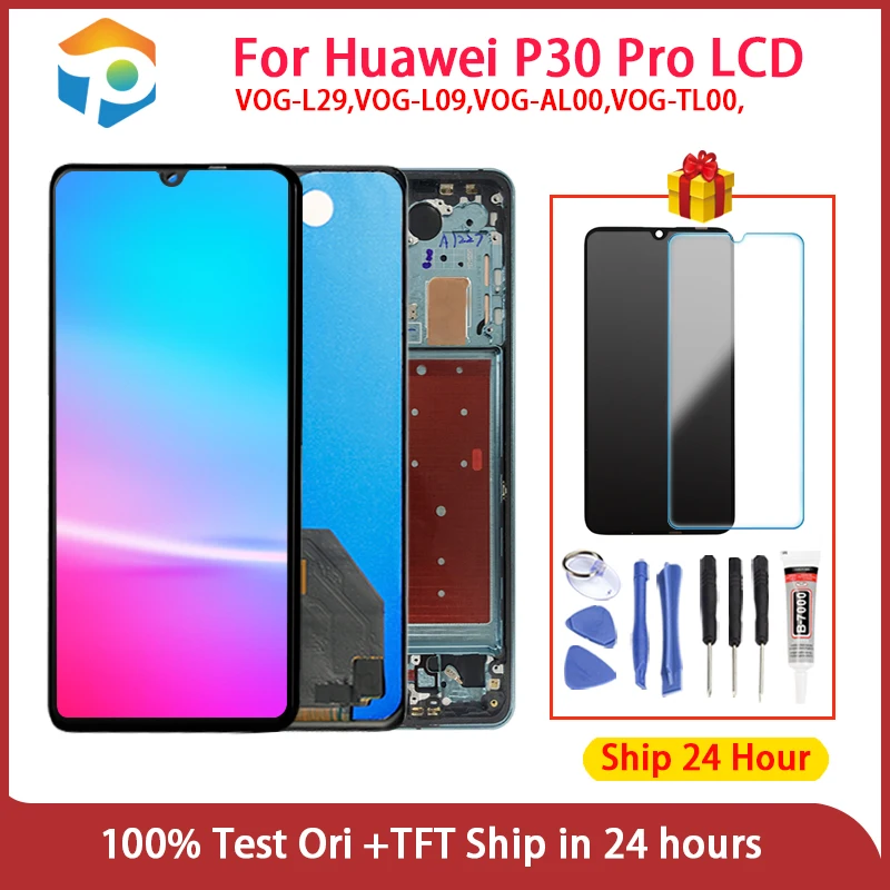 Test AAA+++ 6.47'' LCD For Huawei P30 Pro LCD Display Touch Screen Digitizer Assembly  for Huawei P30 Pro Replacement Screen