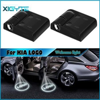 

2x NEW Car styling Wireless LED Auto Car Door Welcome Logo Light Laser Projector Ghost Lamp For KIA K2 K3 K5 k9 Car Accessories