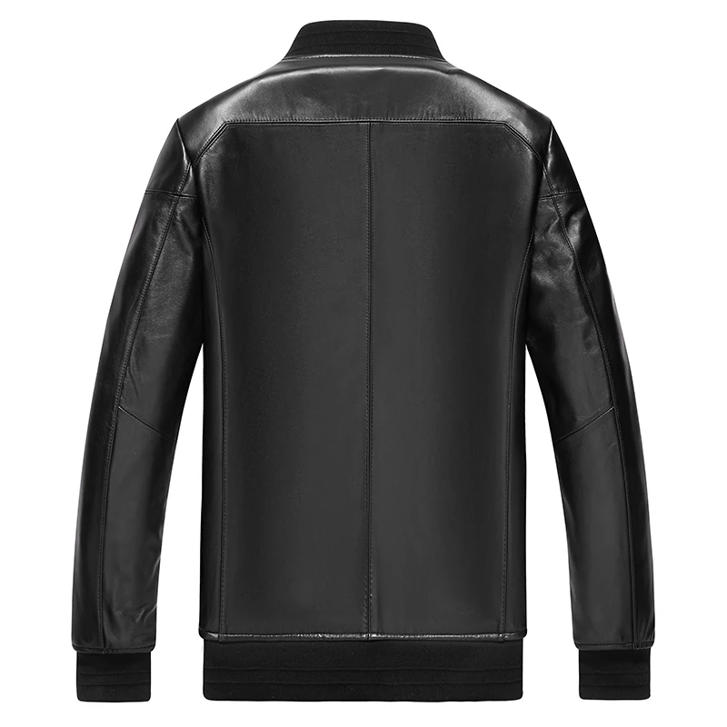 

Men's Genuine Leather Jacket 2020 100% Sheepskin Leather Coat Motorcycle Bomber Jacket Casual Slim Fit P-1-F13 KJ3512