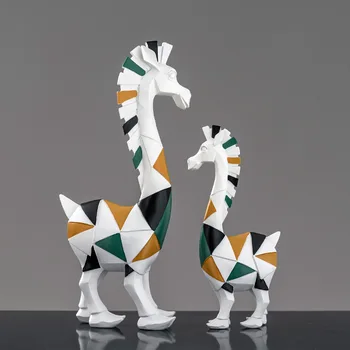 

[HHT] NORDIC MODERN GEOMETRIC ZEBRA ORNAMENTS CREATIVE HOME DECORATION ACCESSORIES LIVING ROOM TV WINE CABINET RESIN CRAFTS